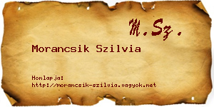 Morancsik Szilvia névjegykártya
